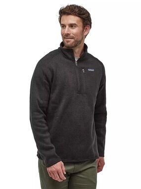 Patagonia Black Half-Zip Fleece Pullover Size S Better Sweater Jacket Outdoor